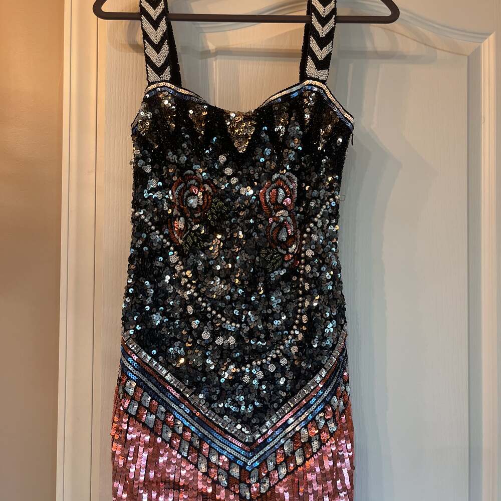 Nasty Gal Rose Embellished Shift Dress